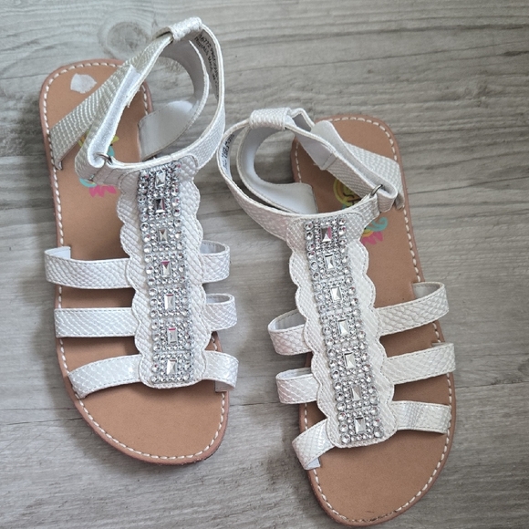 Rachel Shoes Sparkling Silver Kids Sandals - Picture 1 of 4